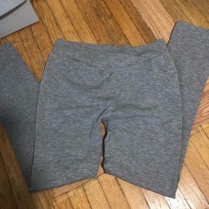 Criss cross front heather grey leggings